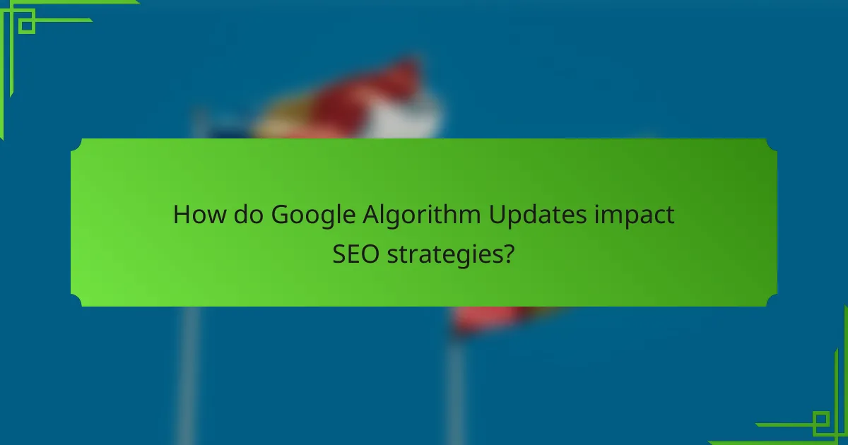 How do Google Algorithm Updates impact SEO strategies?
