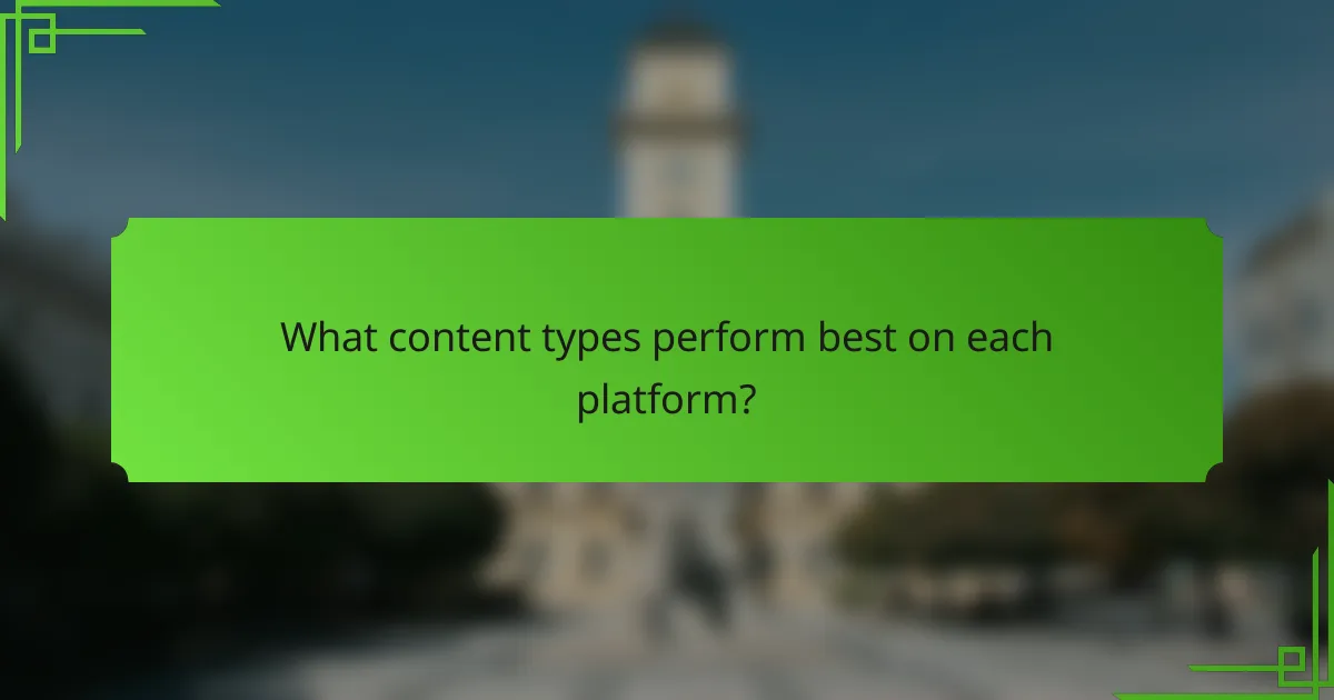 What content types perform best on each platform?